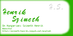 henrik szimeth business card